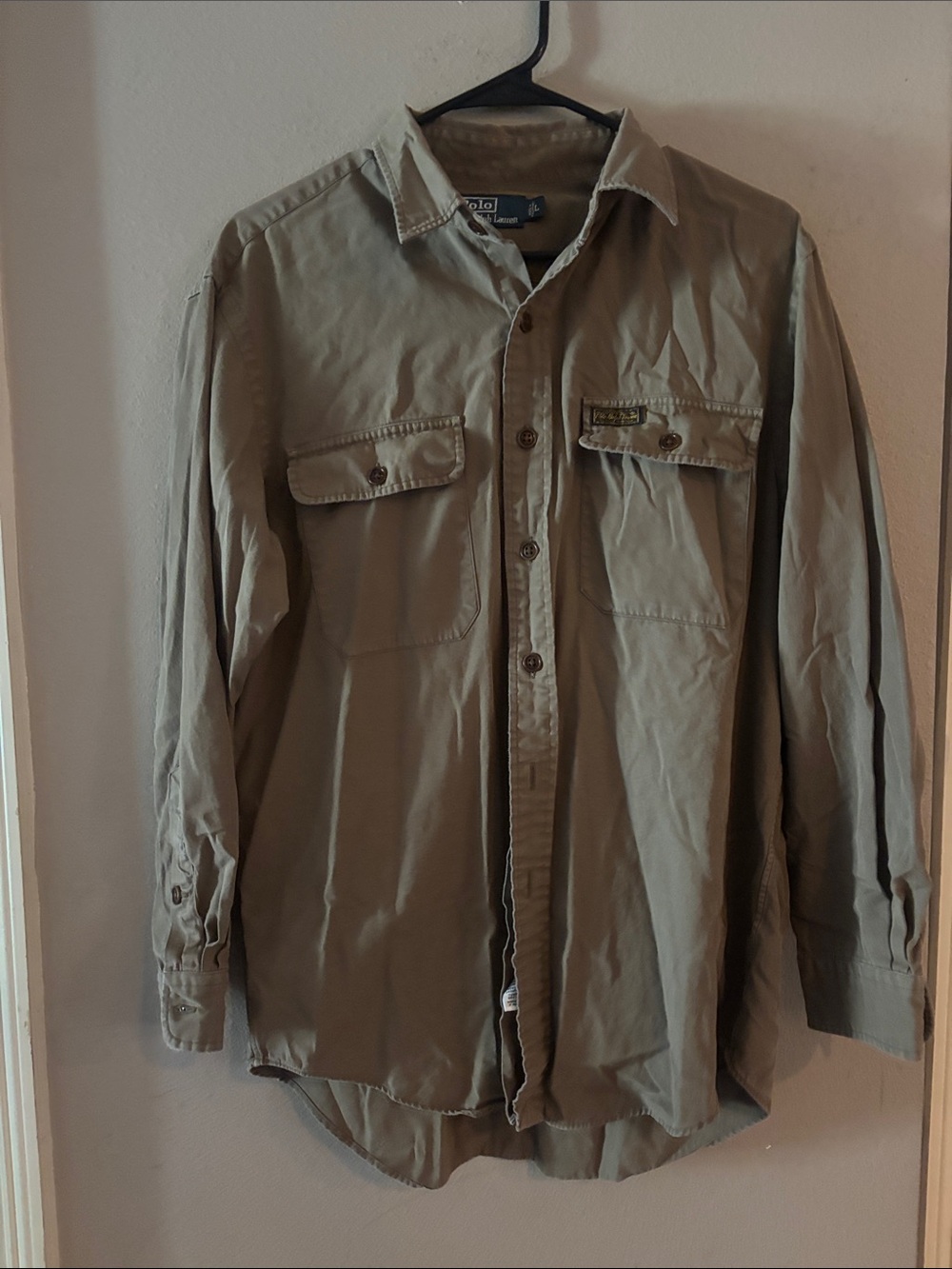 Vintage Polo by Ralph Lauren Olive Green Lightweight Shirt Jacket